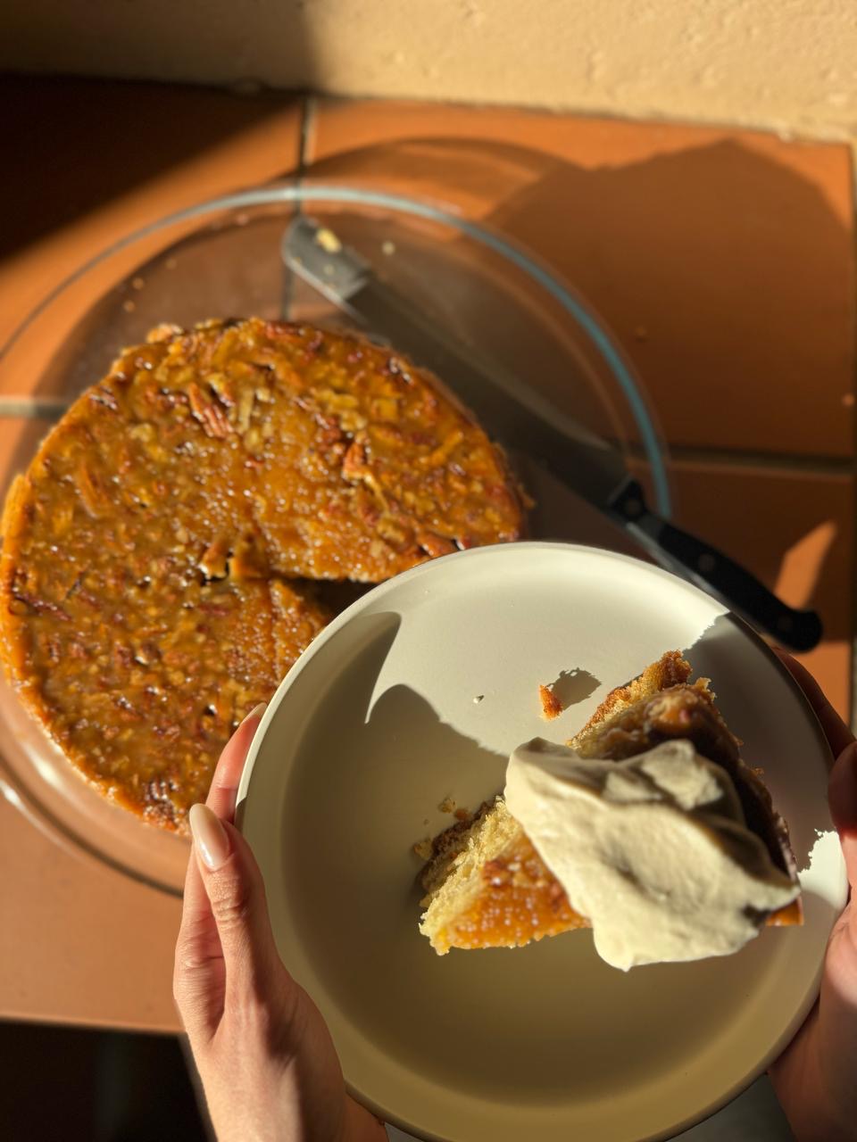 Sticky Pecan Sponge Cake