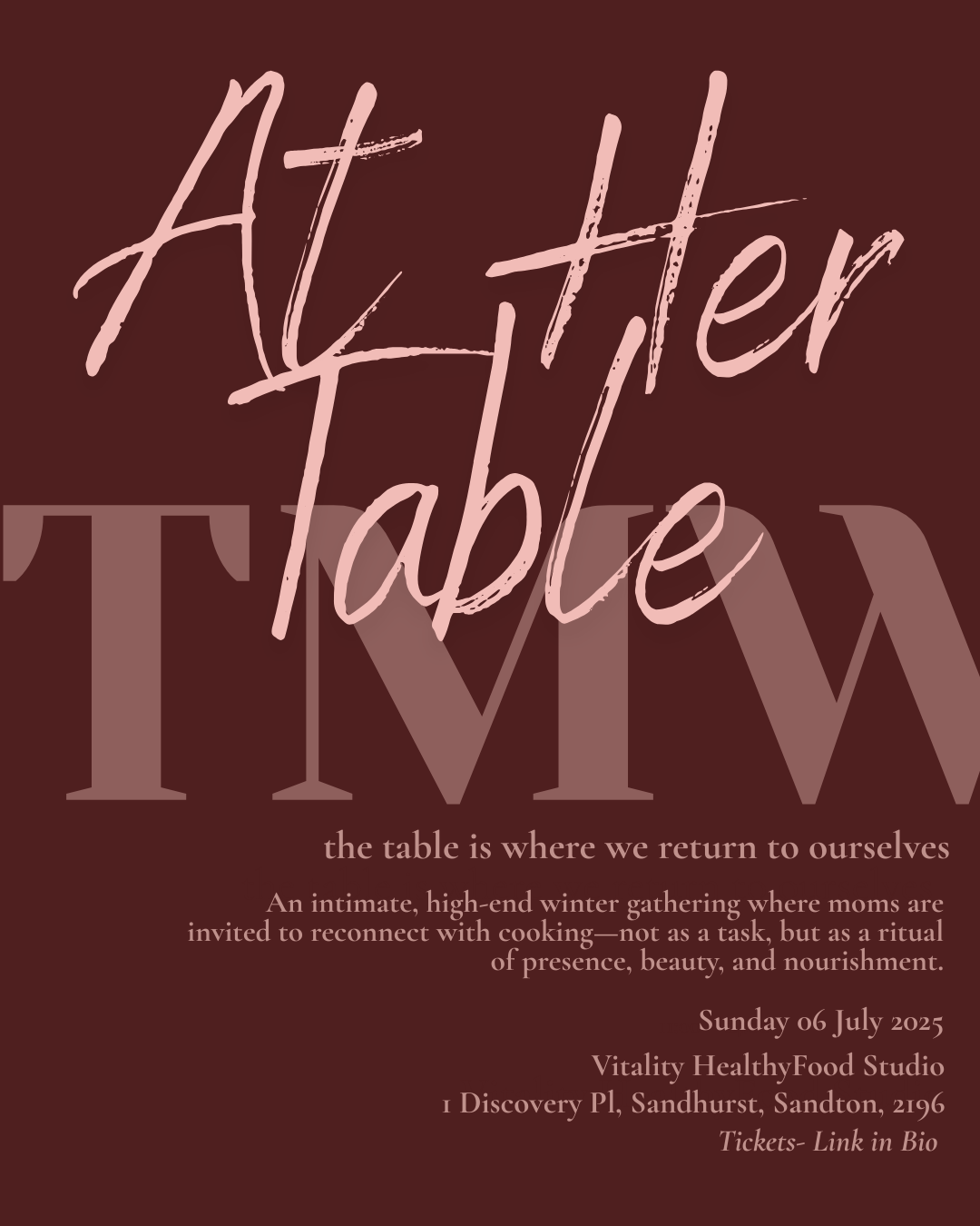 At Her Table- cooking as an act of self care