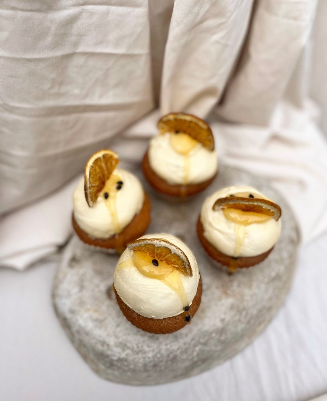 citrus passionfruit cupcakes