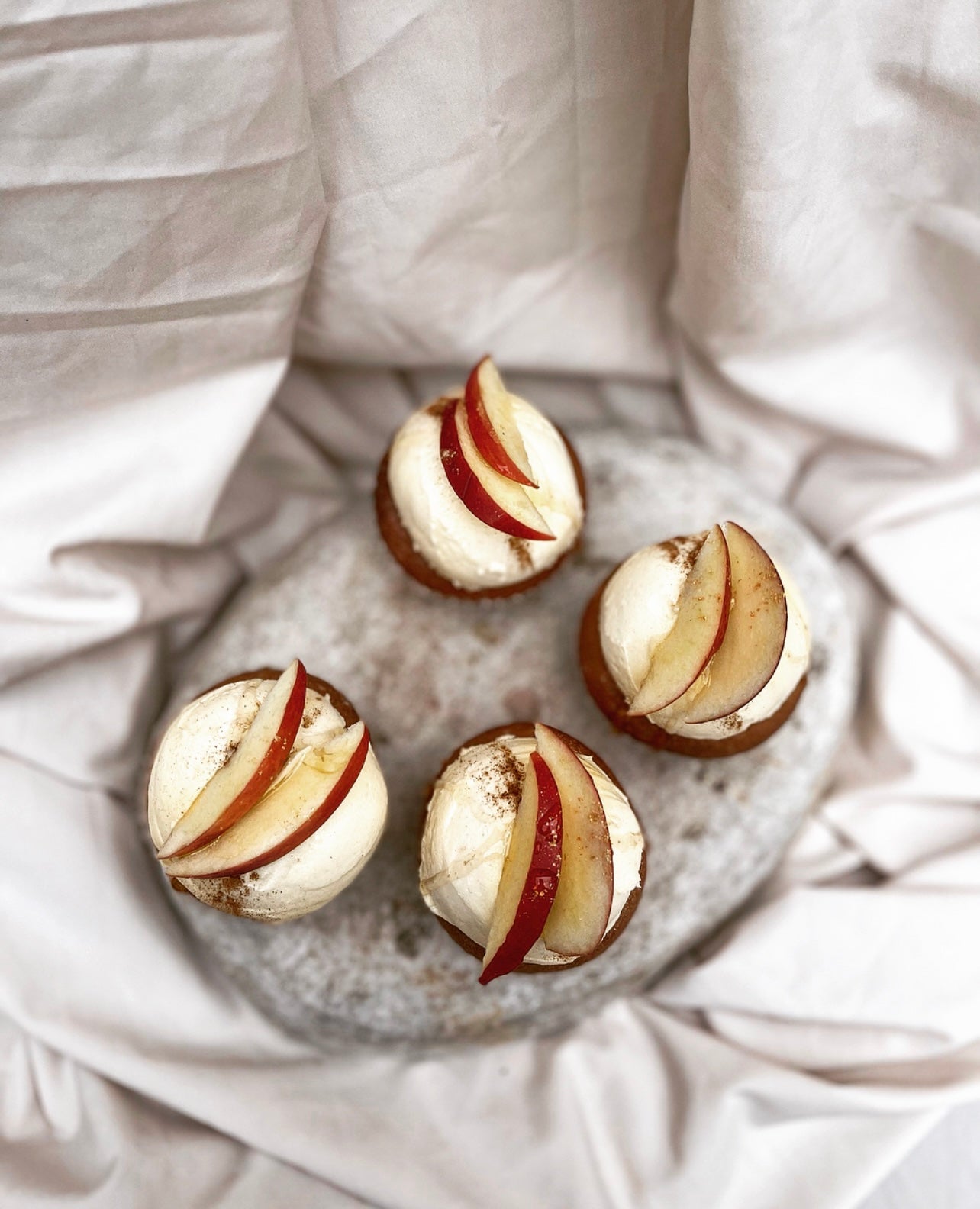 stone fruit & honey cupcakes
