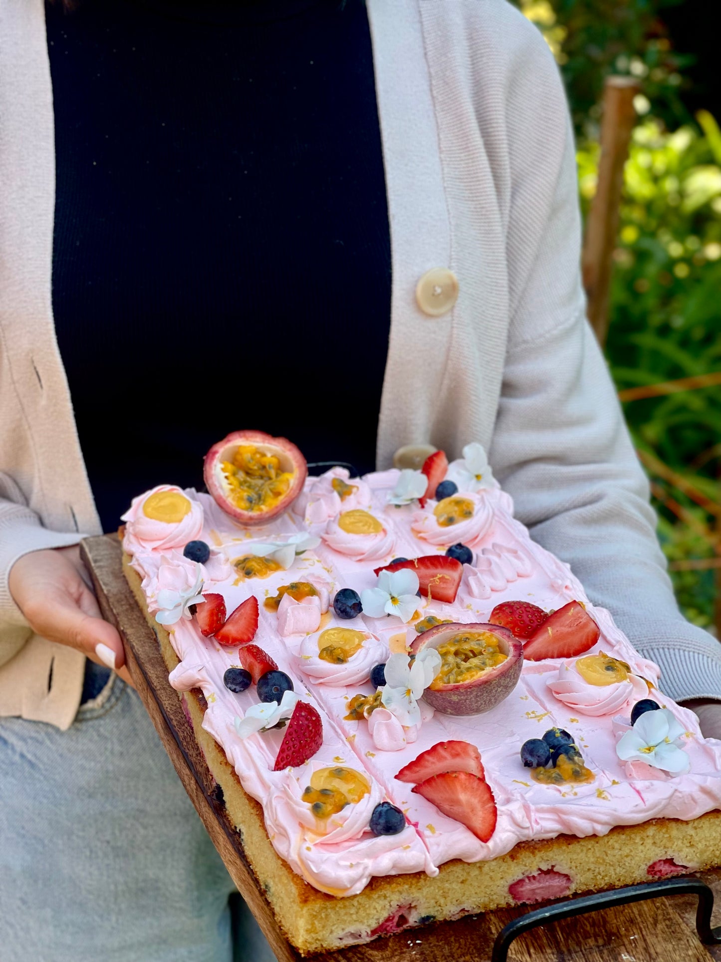 Citrus Berry Sheet Cake