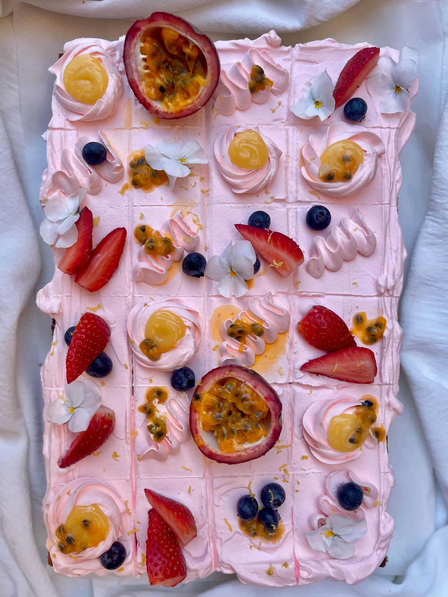 Citrus Berry Sheet Cake