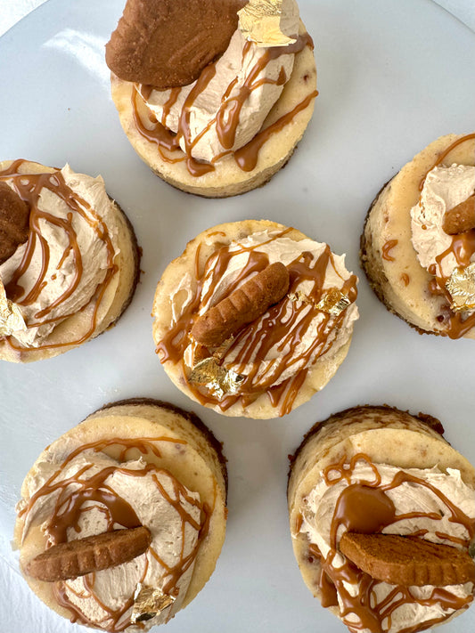 Biscoff Espresso Baked Cheesecakes