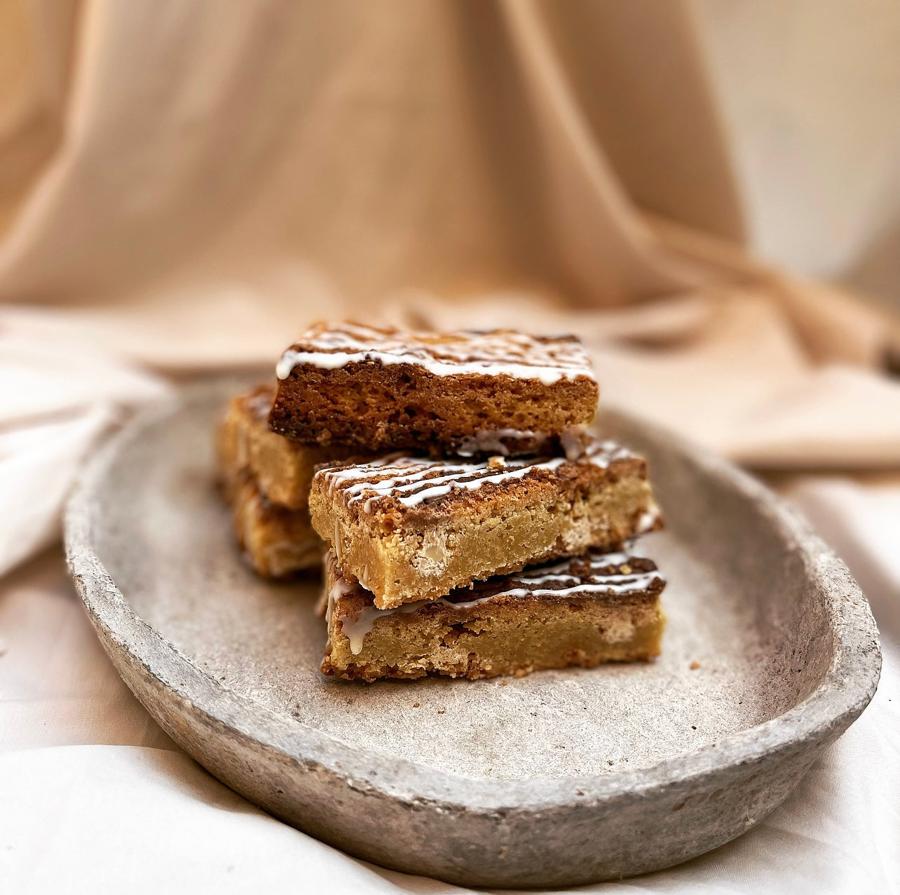 White Choc & Browned Butter Blondies