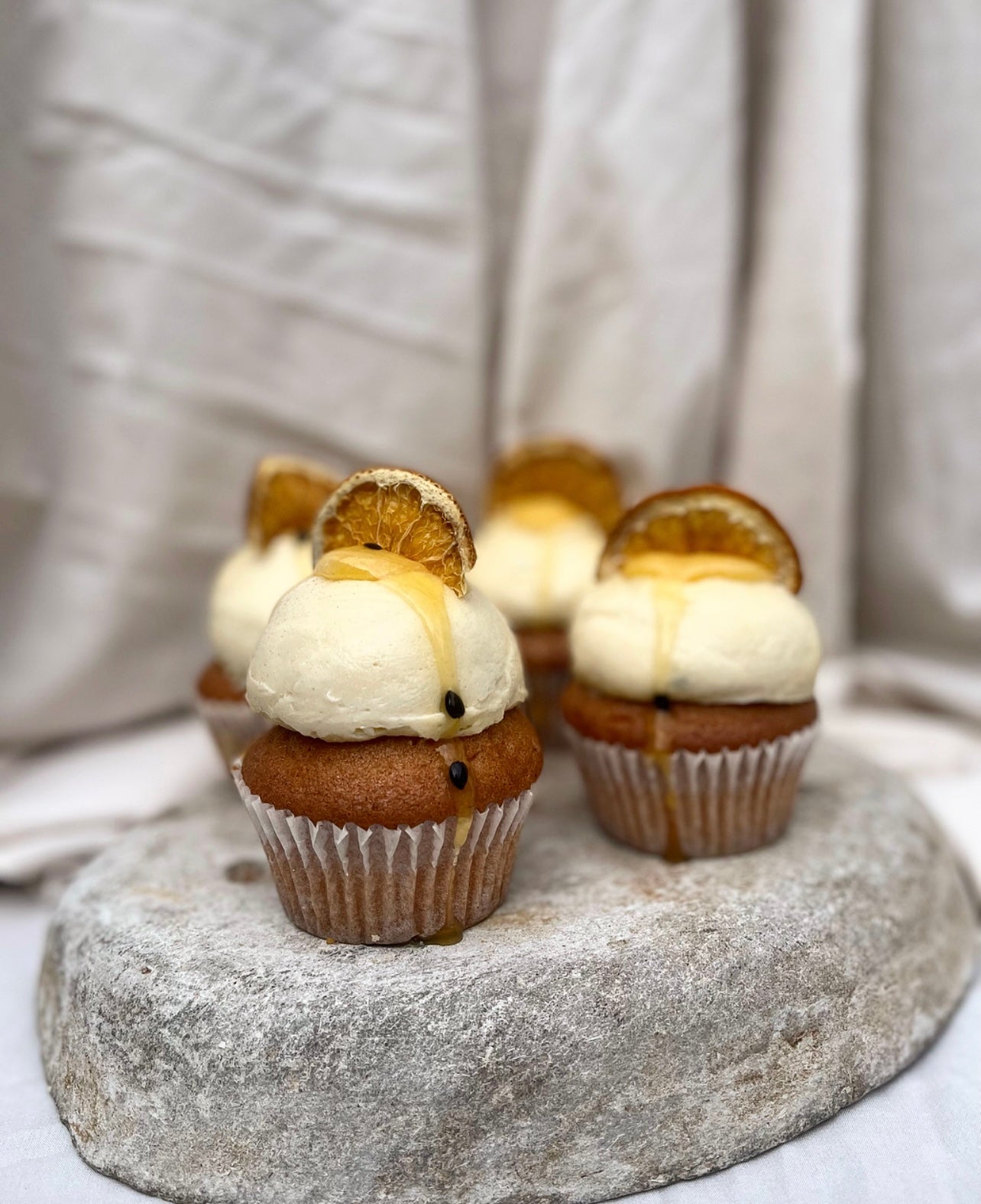 citrus passionfruit cupcakes