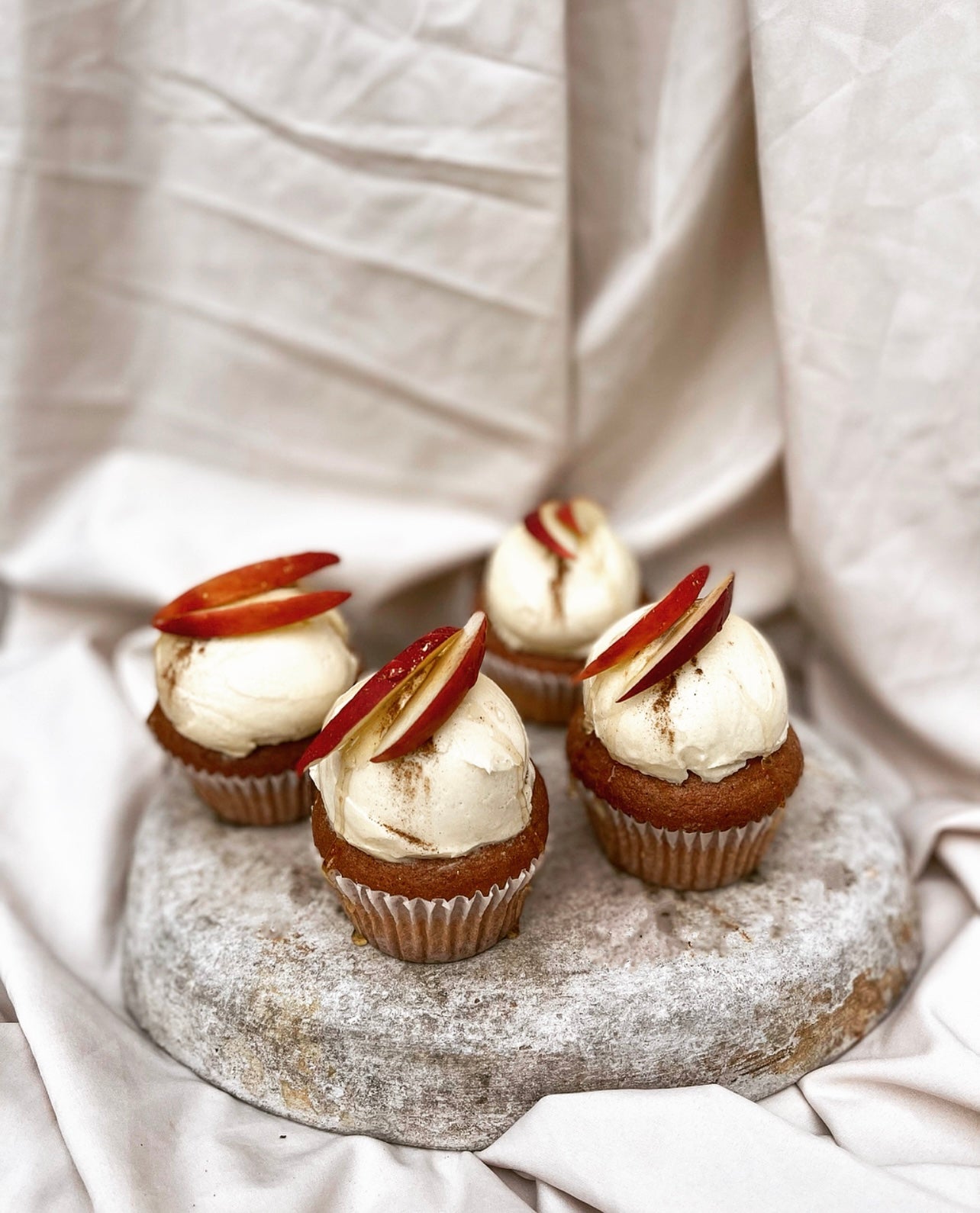 stone fruit & honey cupcakes